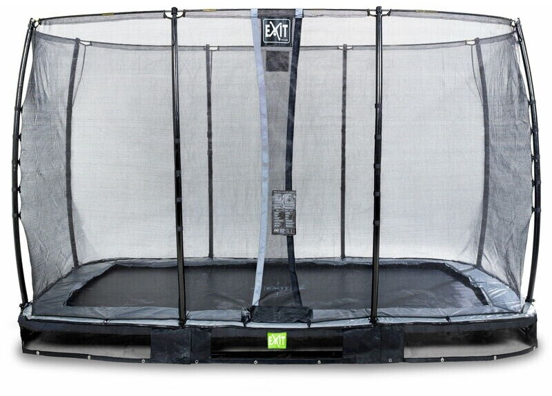 Exit Toys Trampolin Elegant Inground 244x427 cm with Economy Safty Net black