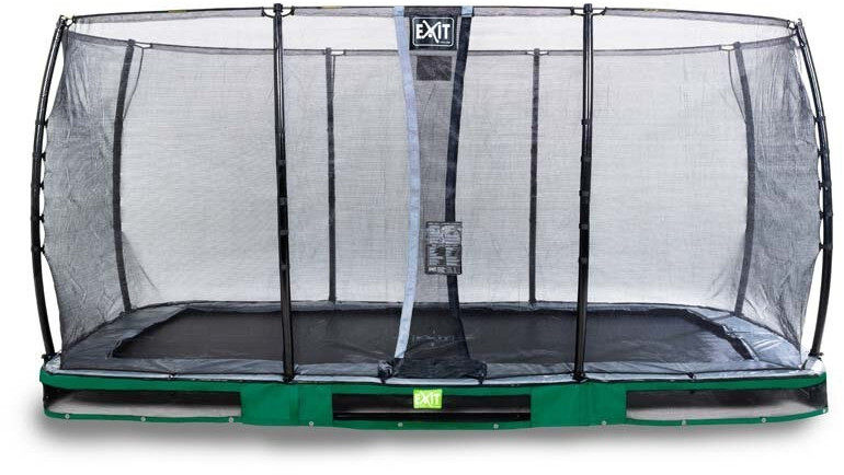 Exit Trampolin Elegant Inground  244x427 cm with Economy Safty Net green