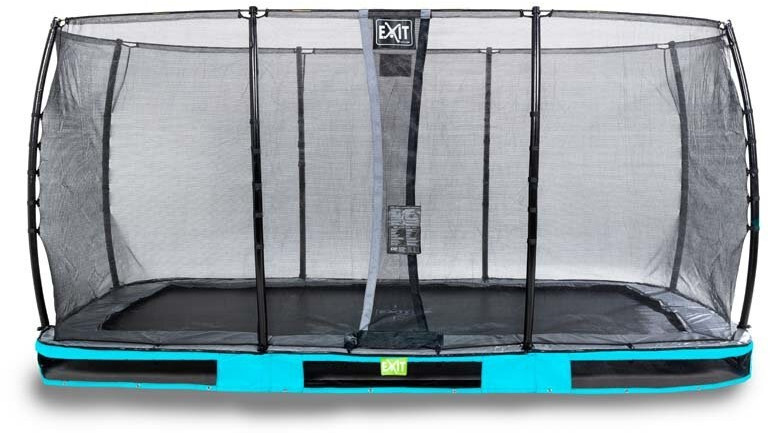 Exit Toys Trampolin Elegant Inground 244x427 cm with Economy Safty Net blue
