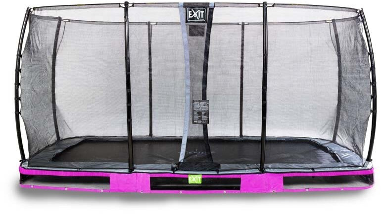 Exit Toys Trampolin Elegant Inground 244x427 cm with Economy Safty Net purple