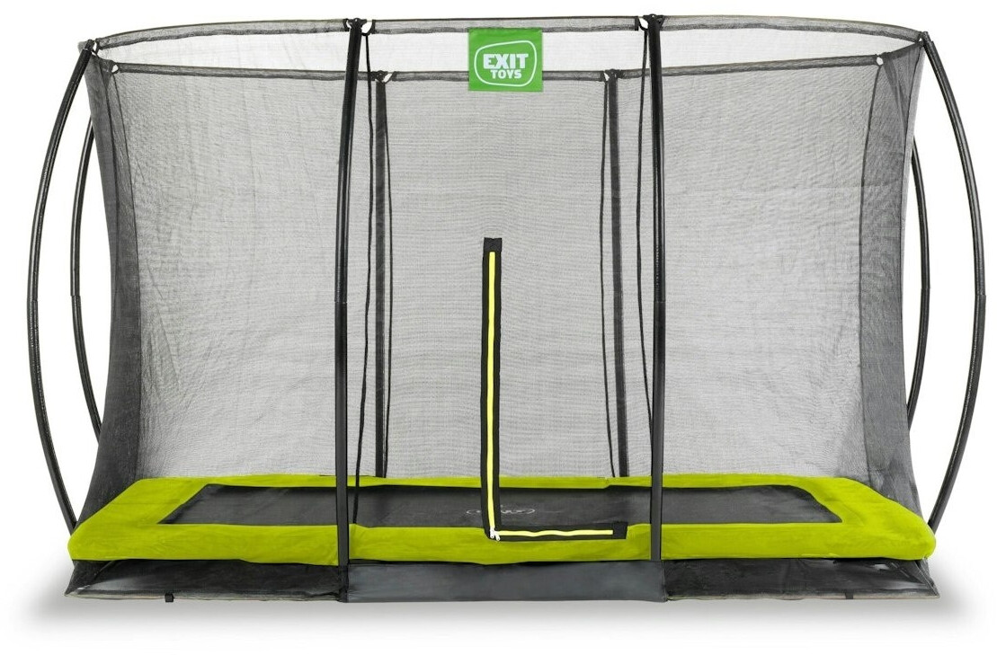 Exit Trampolin Silhouette Ground 244x366 cm with Safty Net lime