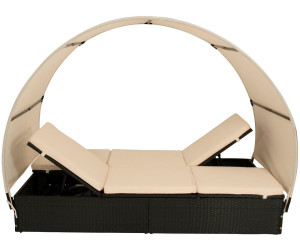Frg Doppelliege Mit Sonnendach Rattan Schwarz 9922538 Ab 244 48