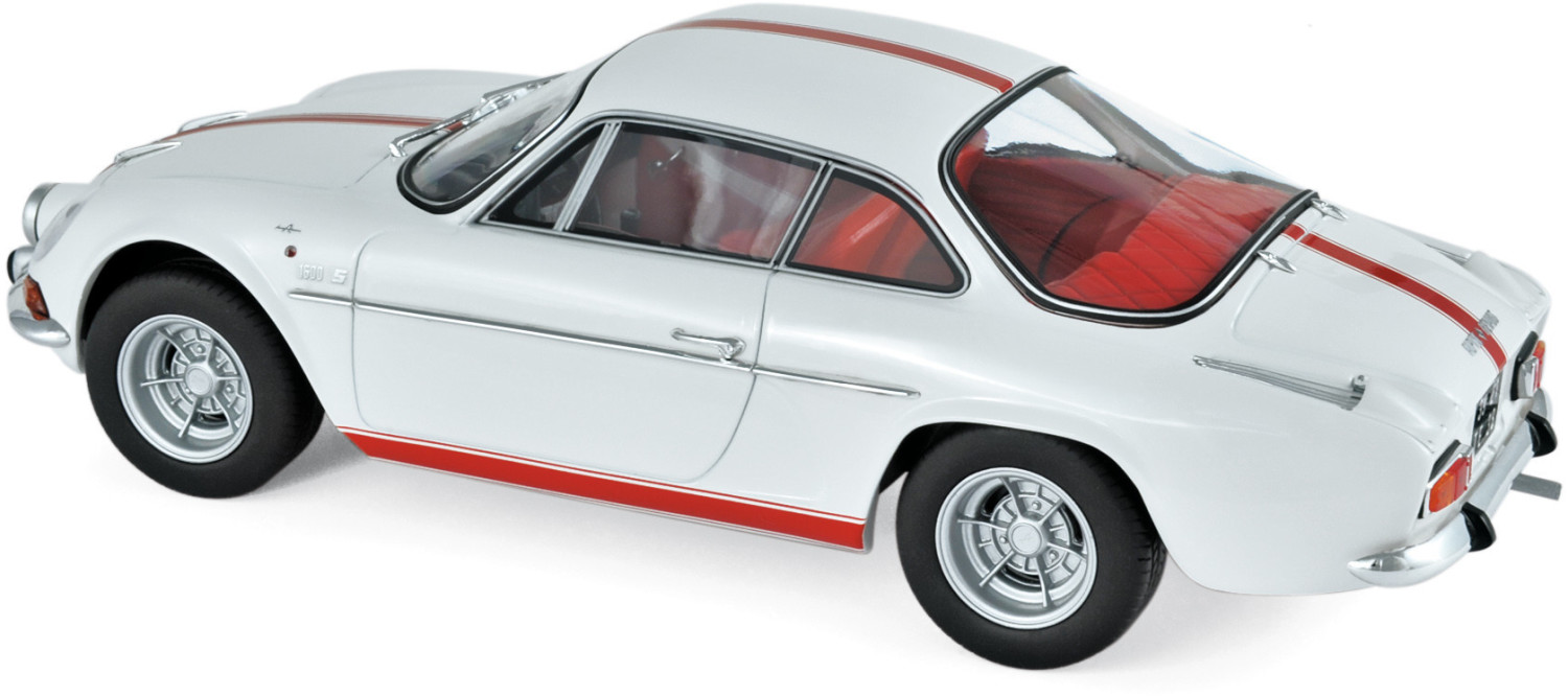 Norev Alpine Renault A110 1600S 1971 blanc et bandes rouges 1:18 (185303)