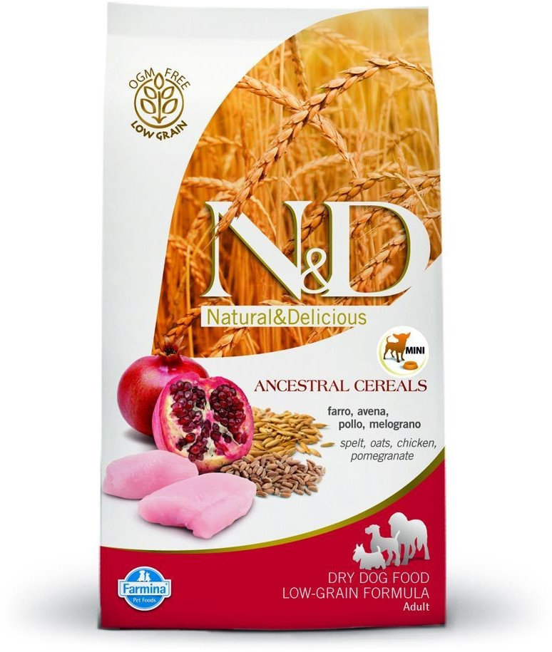 Farmina N&D Adult Mini Lowgrain chicken and pomegranate 7kg