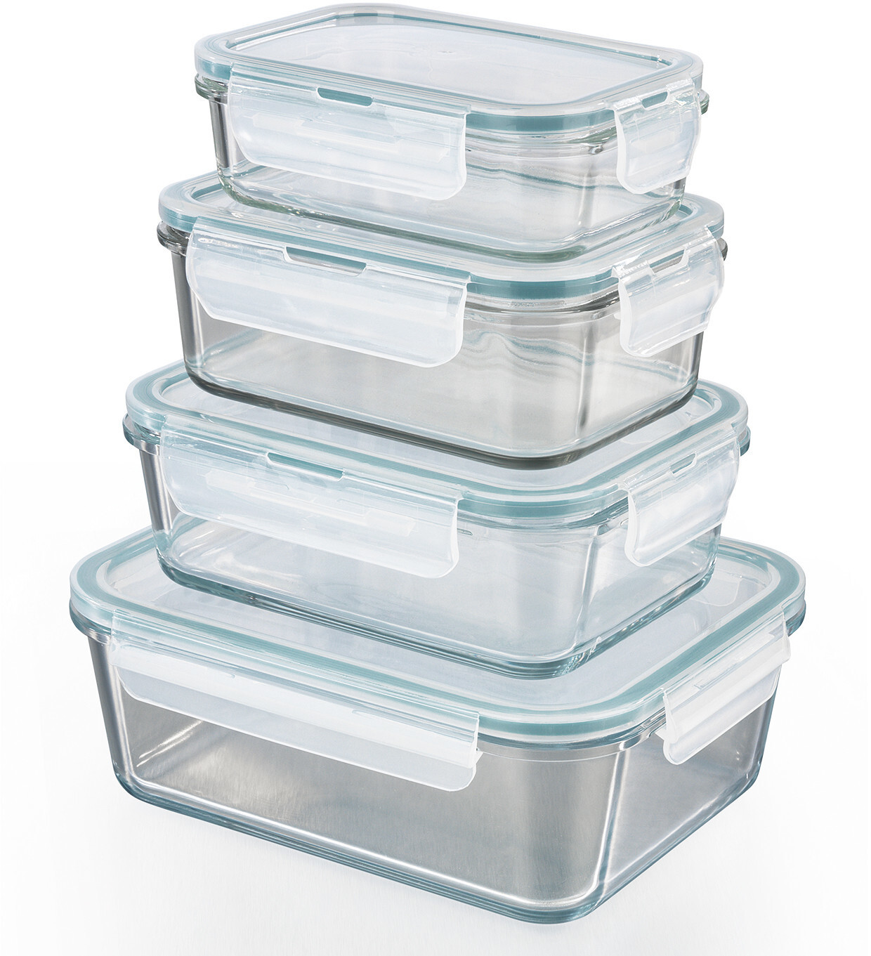 GOURMETmaxx Klick-it glass food storage containers, 8 pieces
