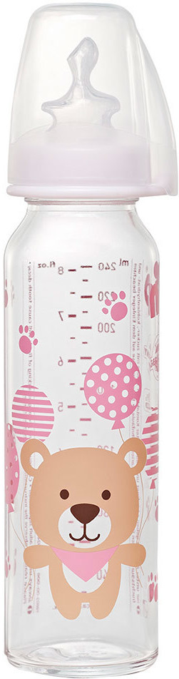 nip Standard Bottle Bear Pink 250 ml