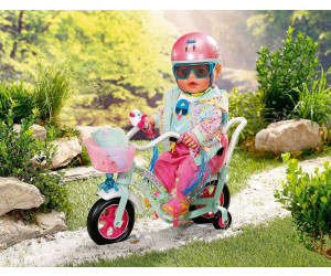 Zapf Creation 827208 BABY born Play & Fun Fahrrad Puppenzubehör mit Licht 