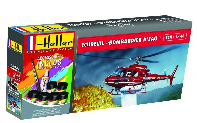 Heller Écureuil Bombardier d'eau avec accessoires 1:48 (56485)