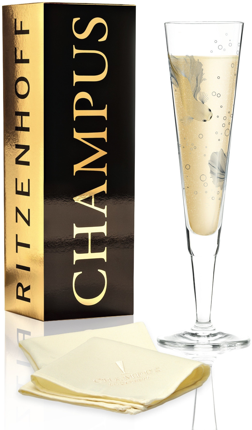 Ritzenhoff Champagne glass with napkin Champus Werner Bohr 2019