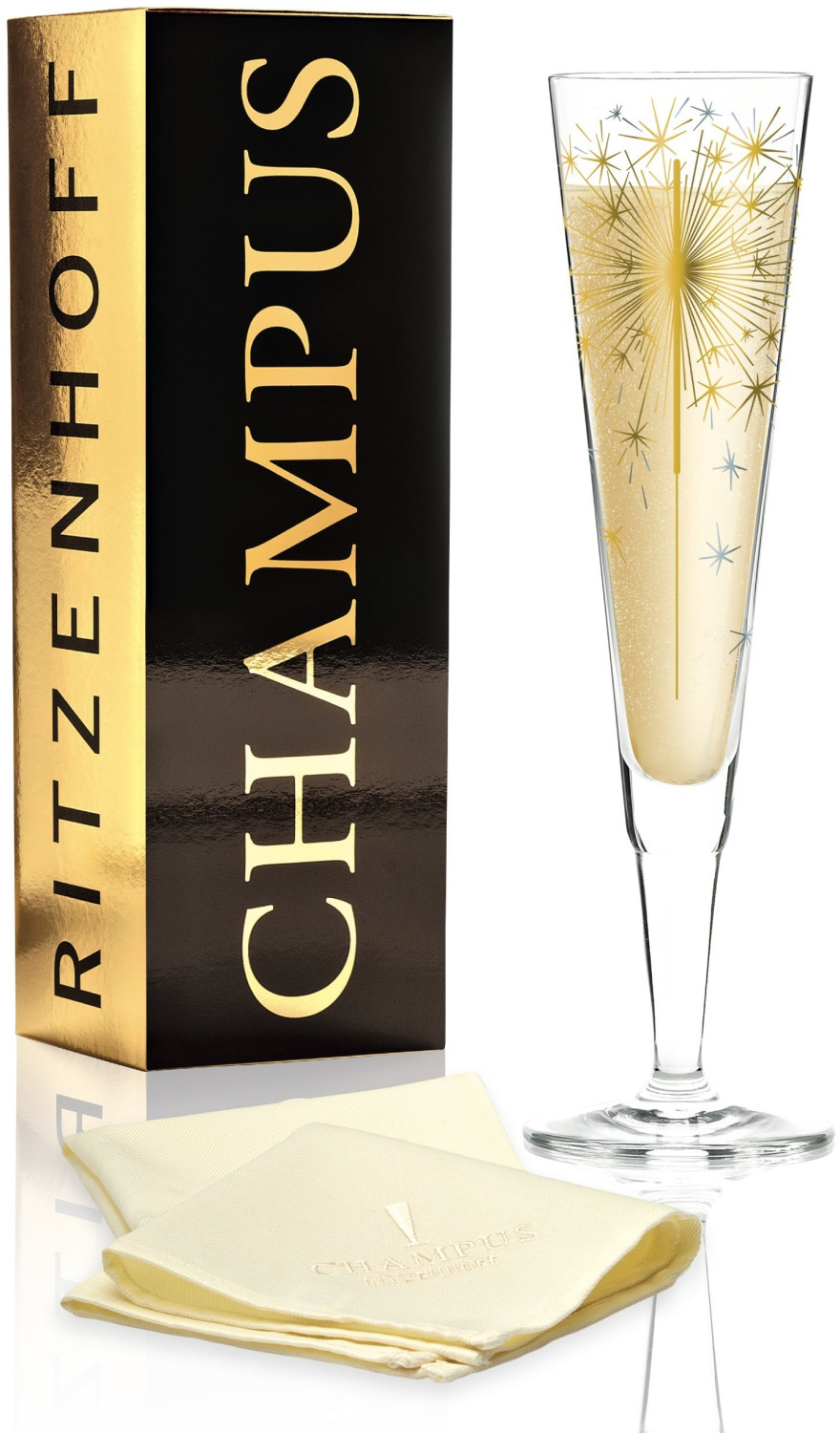 Ritzenhoff Champagne glass with napkin Champus 2019 Petra Mohr