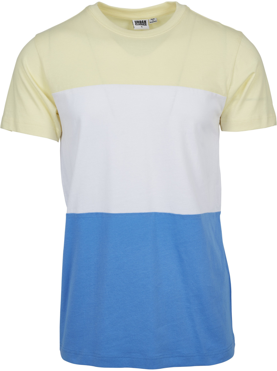 Urban Classics Color Block Tee (TB2058) powdery yellow/white/blue
