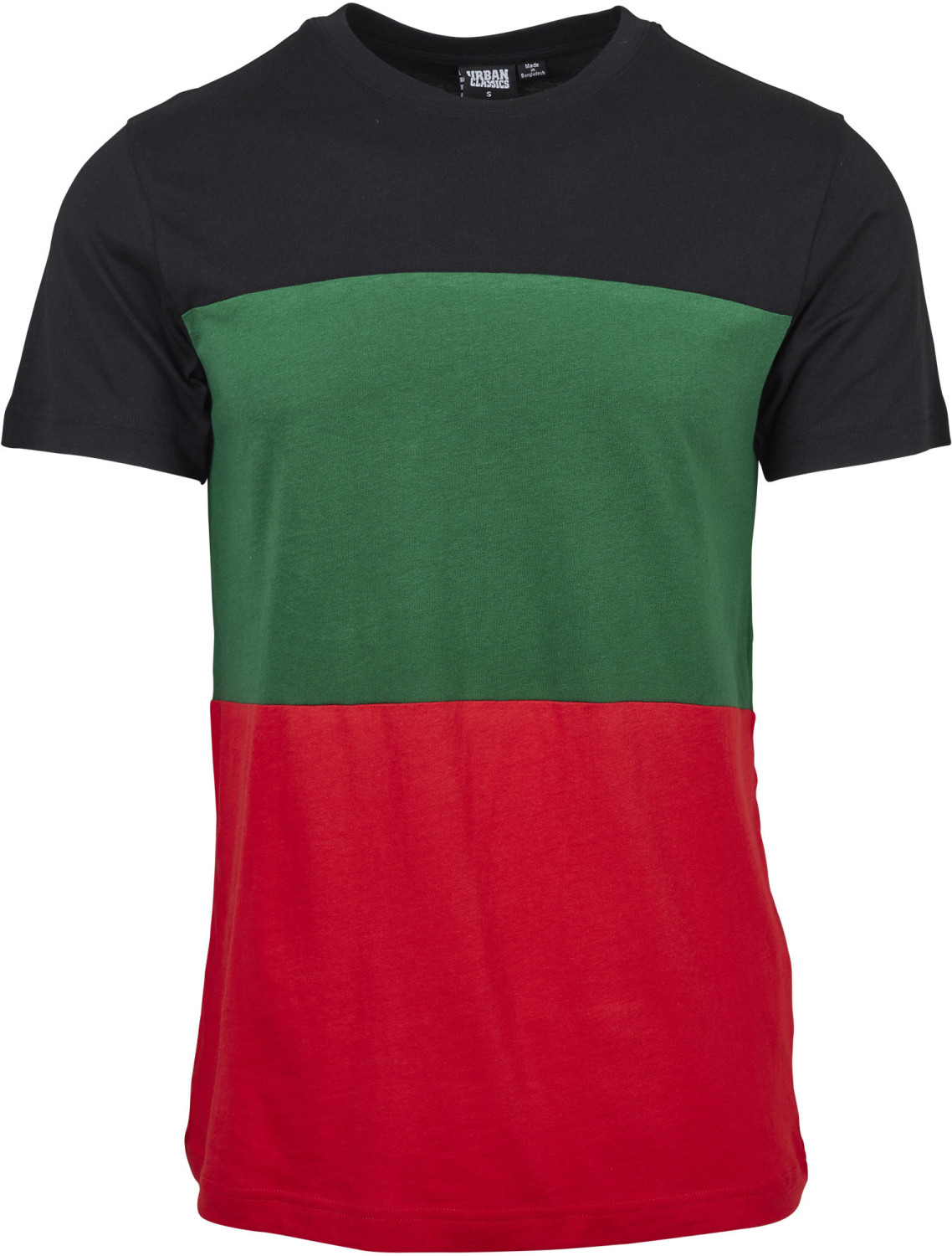 Urban Classics Color Block Tee (TB2058) black/green/fire red
