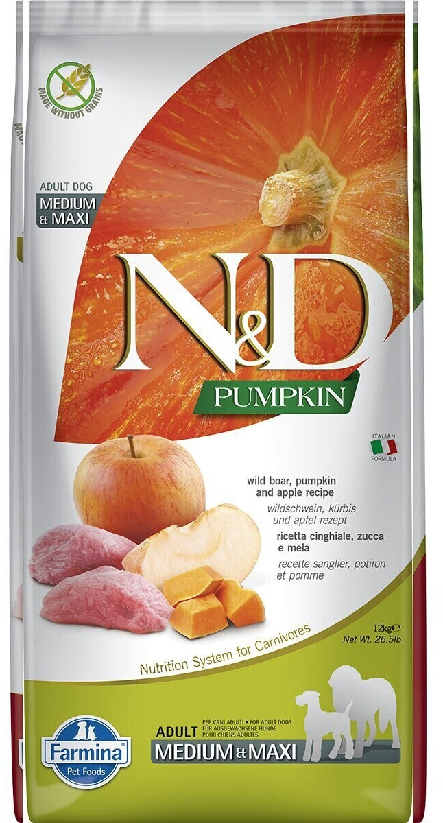 Farmina N&Dgrain Free Adult Medium - Boar apple and pumpkin 12kg