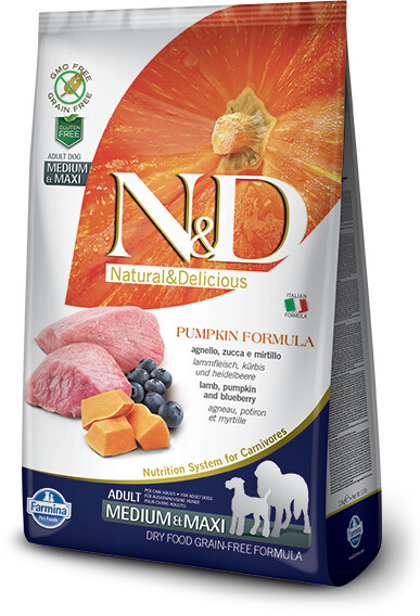 Farmina N&D Lowgrain Adult Medium - Lamb blueberry and pumpkin 2,5kg