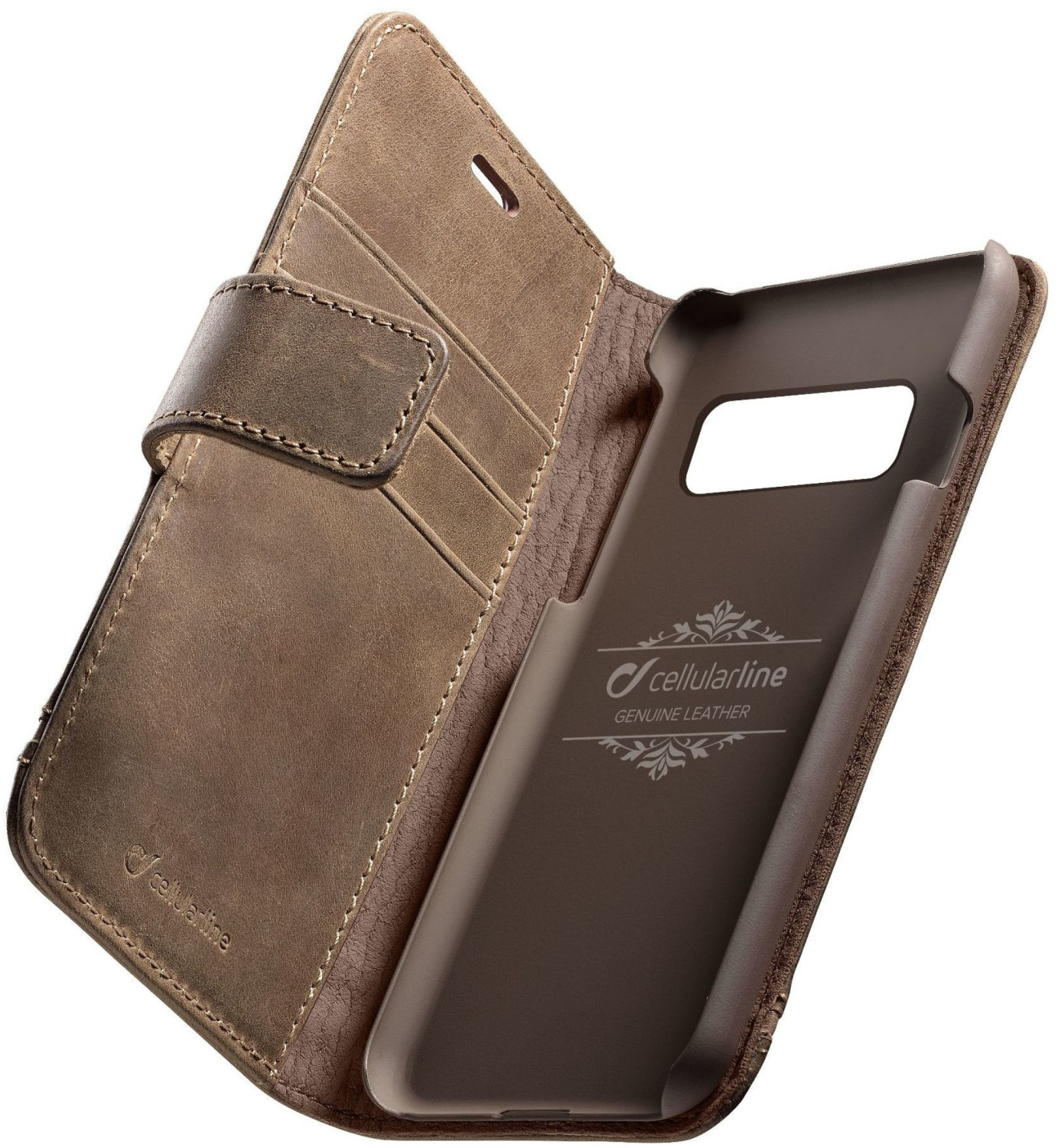 Cellular Line Supreme Bookcover (Galaxy S10+) brown