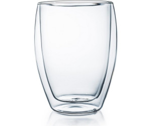 doppelwandige Kaffeegläser Creano doppelwandiges Thermoglas 400ml „DG-SH“ großes Doppelwandglas aus Borosilikatglas Teegläser Latte Gläser 6er Set 