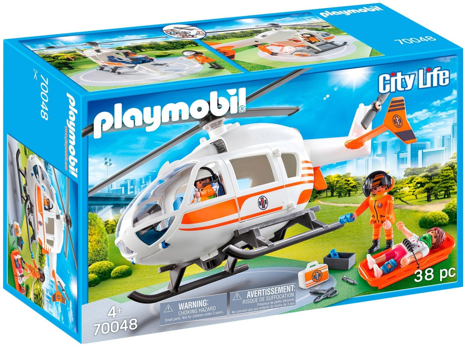 Photos - Toy Car Playmobil City Life - Emergency Helicopter  (70048)