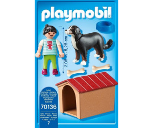 Color carbón Playmobil-70136 Perro con cabaña 70136 