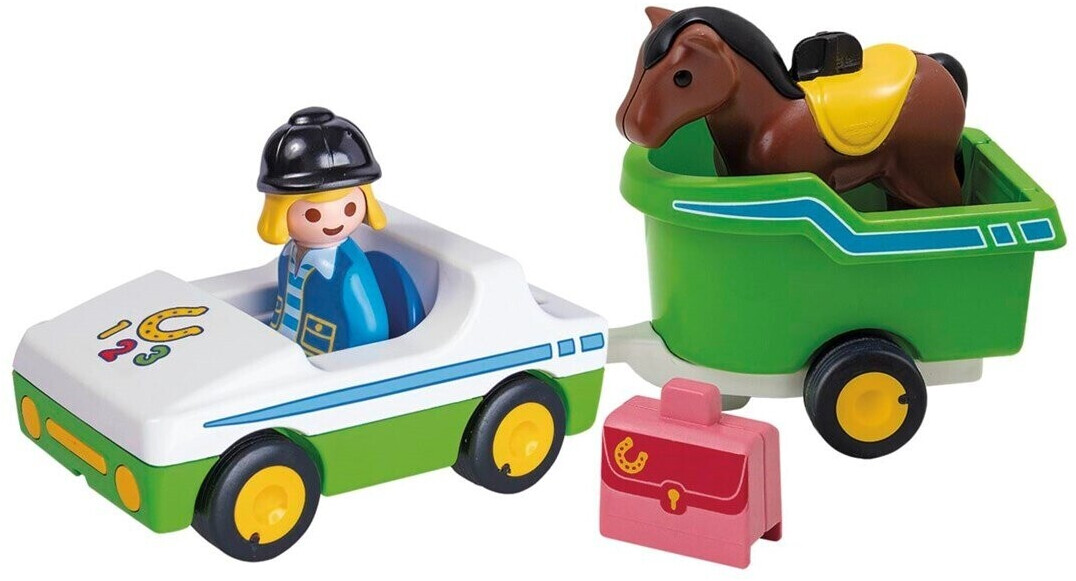 Playmobil coche con remolque de caballos clearance
