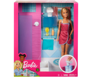 Mattel Barbie FXG51 Bathroom With Working Shower Furniture Set Dvx51 for sale online 