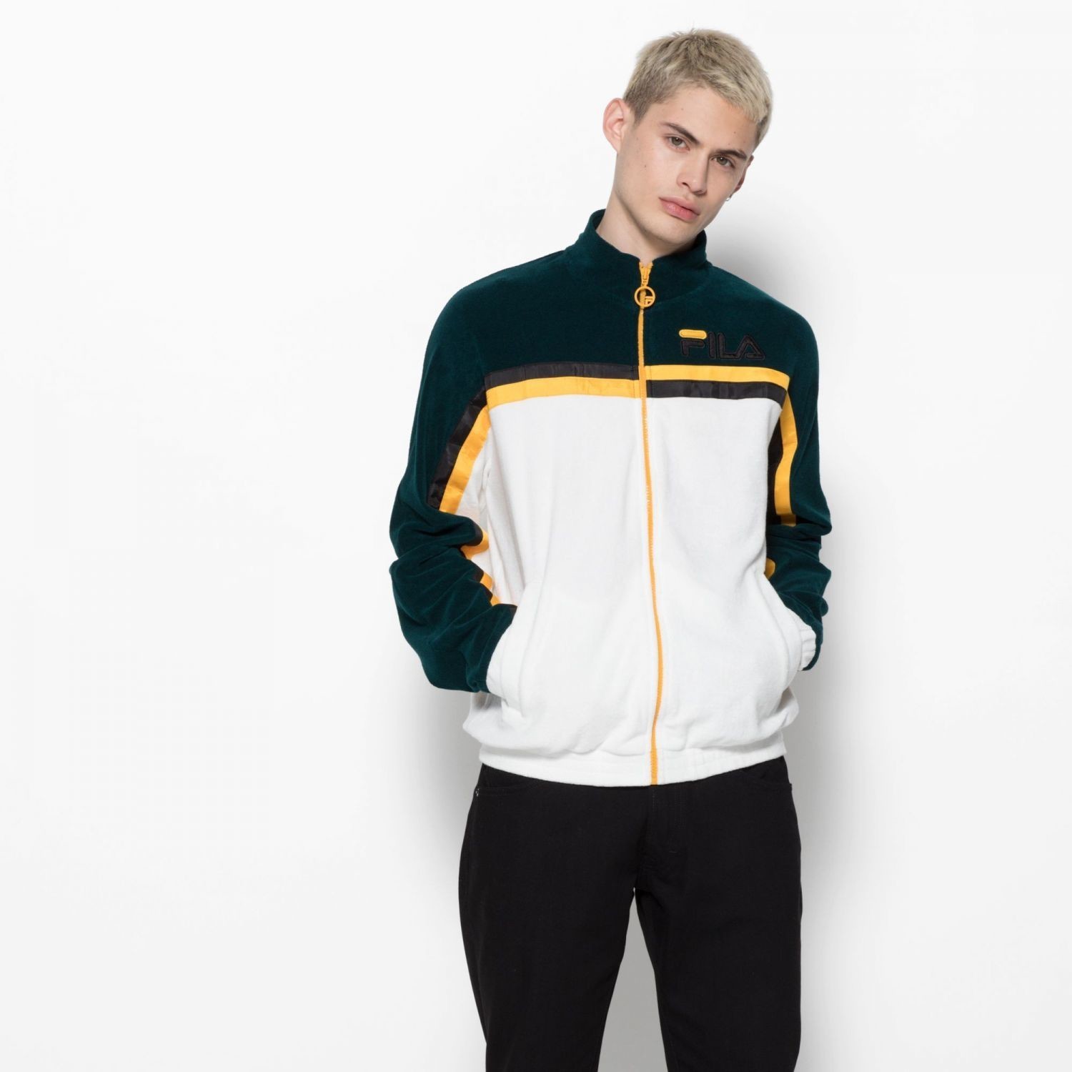 Fila Ethan Terry Toweling Jacket white