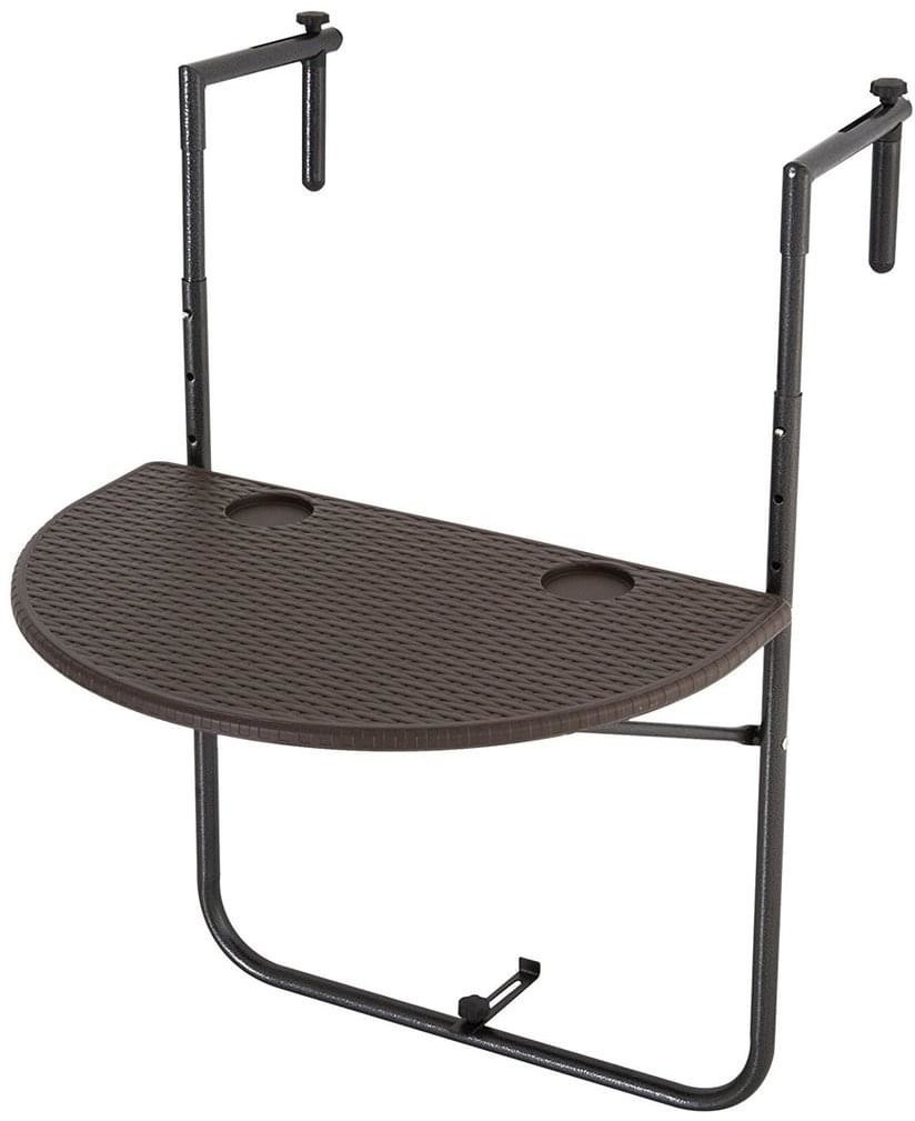 Outsunny Balcony Table rattan look 60x39cm