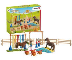 Schleich Farm World Spielfigur Training Rennen Pferde Spielzeug Pony 42482 NEU 