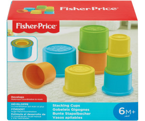 Fisher-Price Bunte Elefanten-Stapelbecher – Spielzeug Für Babys Ab 6 Monaten, Mit Beißhilfe
