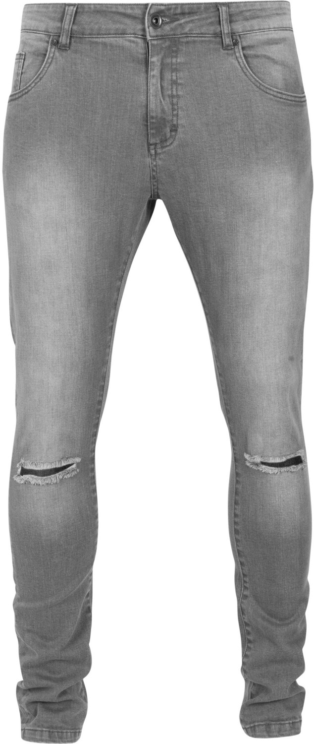 Urban Classics Slim Fit Knee Cut Pants (TB1652) grey