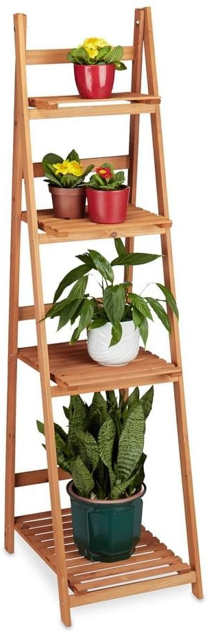 Relaxdays Etagiere Wood 4 steps 161 cm