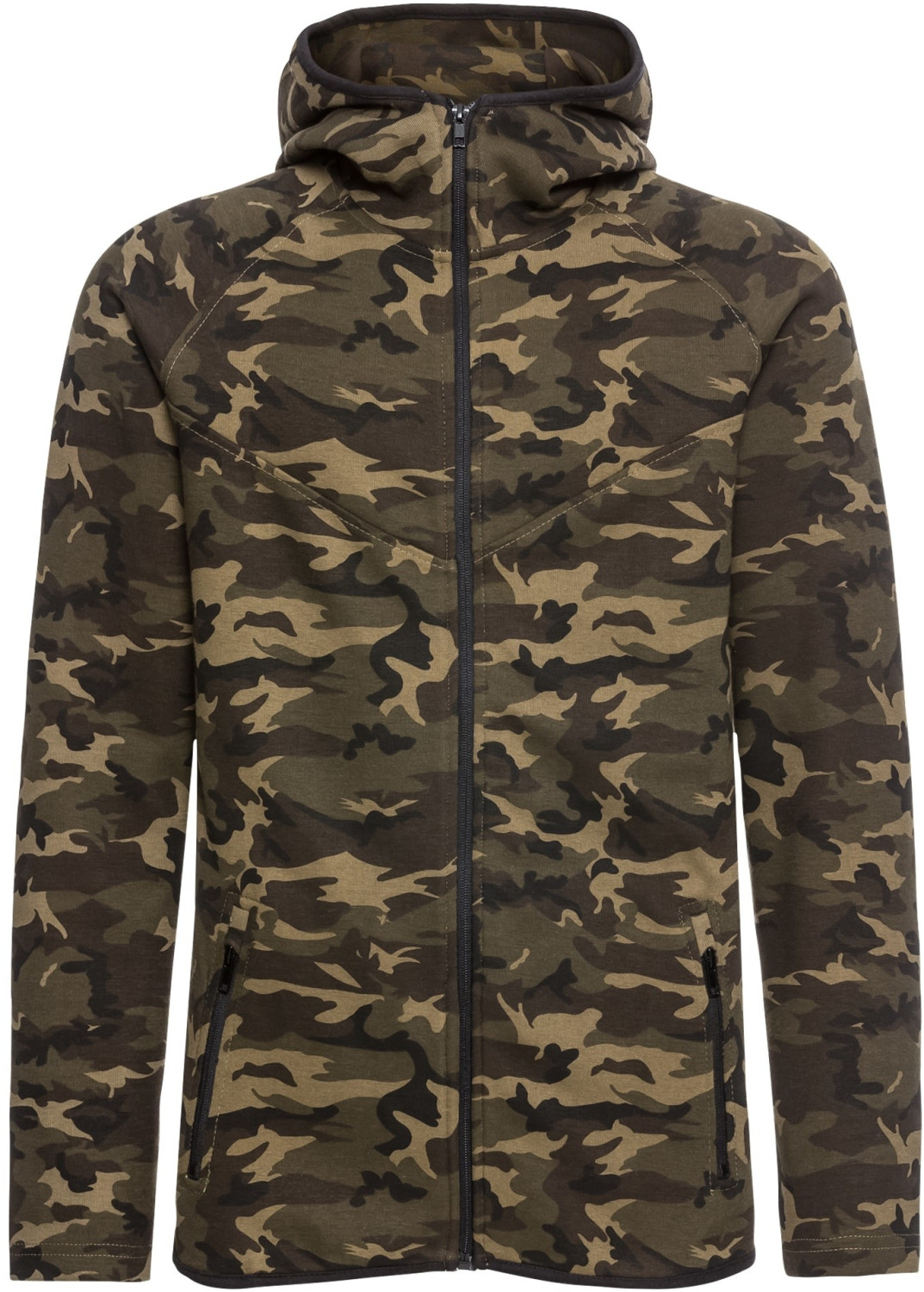 Urban Classics Interlock Camo zip Jacket wood camo (TB1783)