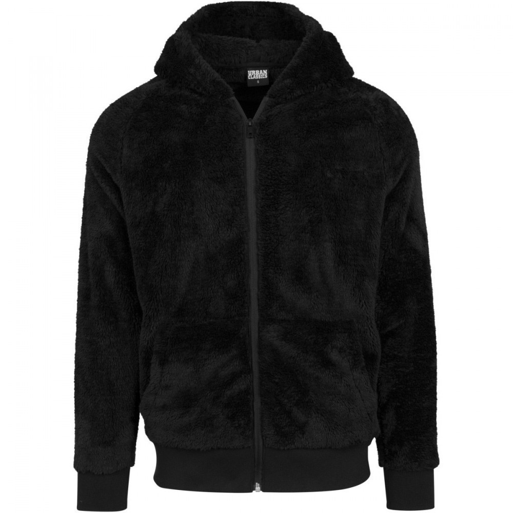 Urban Classics Teddy Zip Hoody black (TB1793)