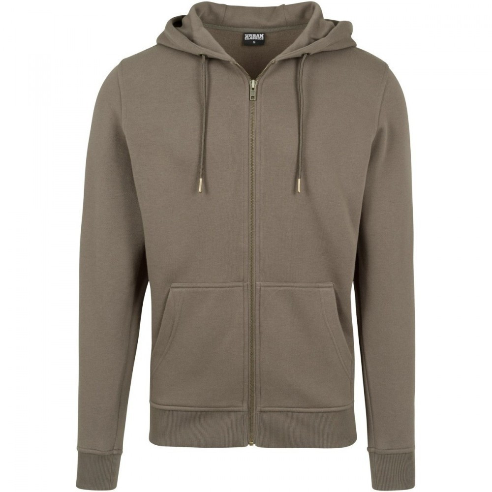 Urban Classics Basic Zip Hoody army green (TB1788)