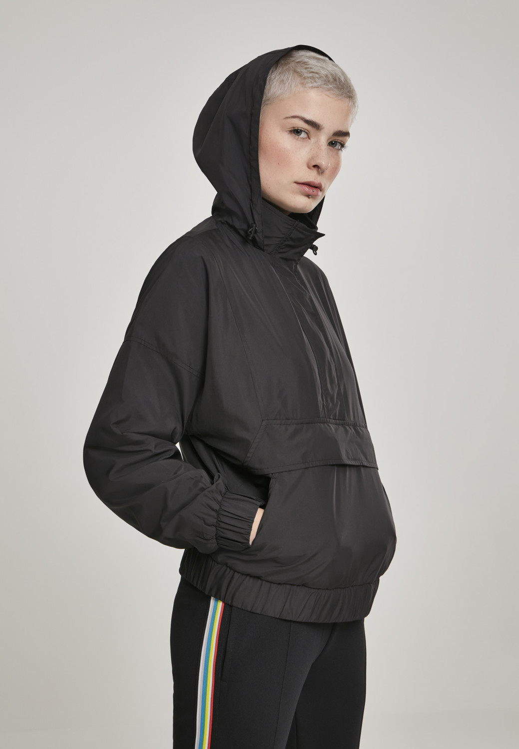 Urban Classics Ladies Panel Pull Over Jacket black (TB2667)