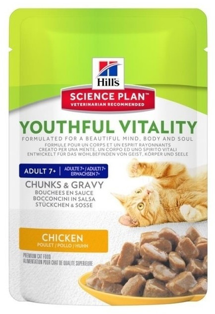 Hill's Adult Youthful Vitality 7+ chicken 85g