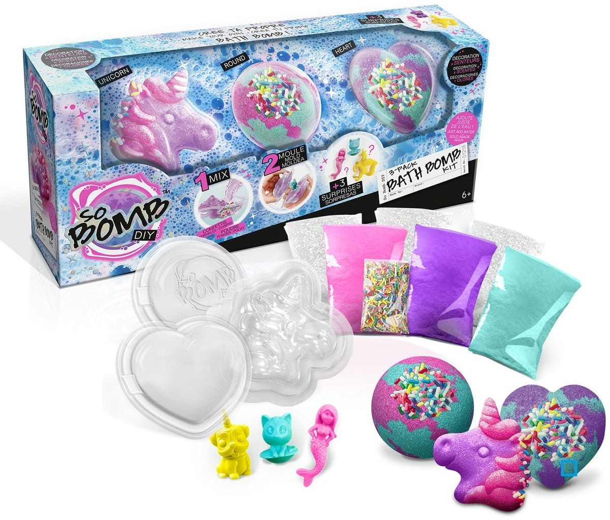 Canal Toys Bath Bomb licorne cœur diamant