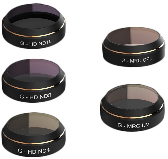PGYTECH Set 5 filtres UV/CPL/ND4/ND8/ND16 pour DJI Mavic Pro