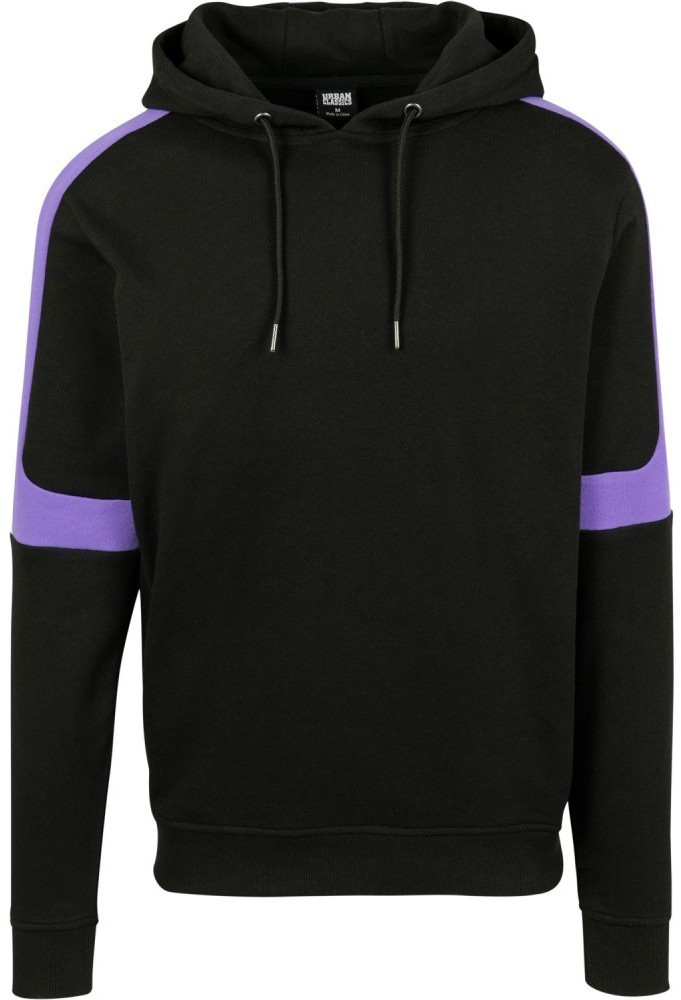 Urban Classics Terry Panel Hoody black/ultraviolet/white (TB2705)