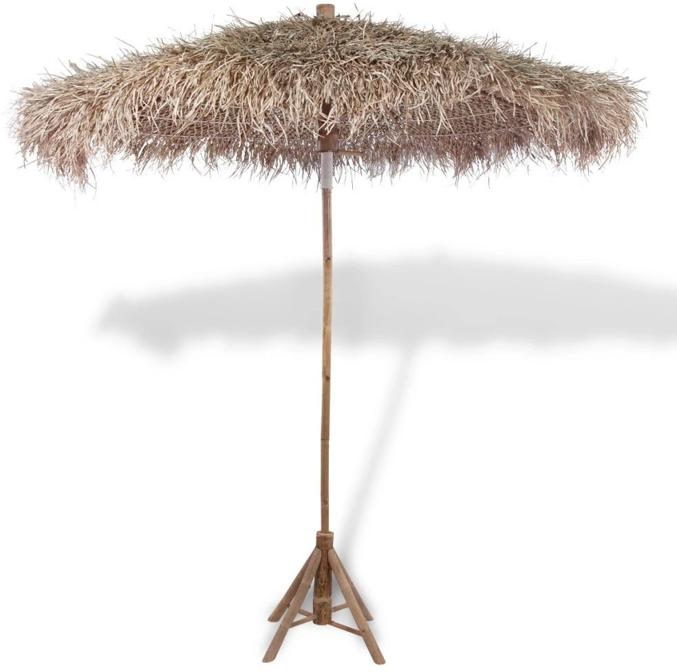 VidaXL Parasol en bambou toit en feuilles de bananier 270 cm