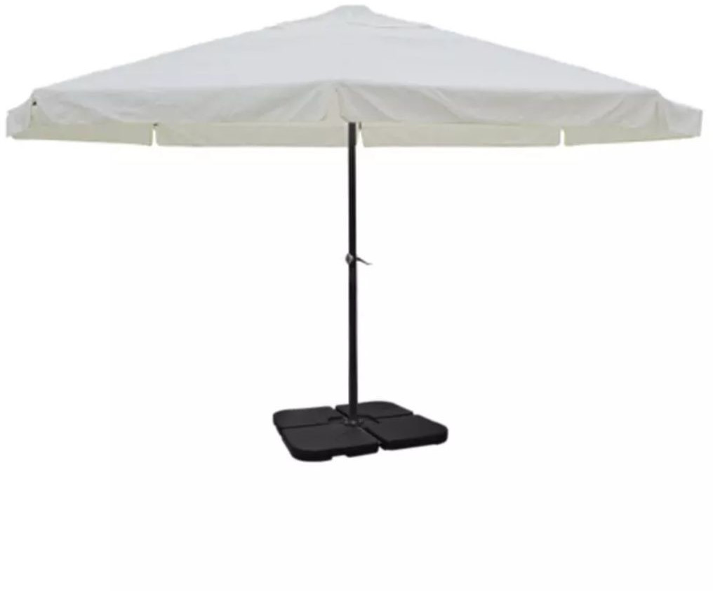 VidaXL Parasol aluminium avec base mobile blanc