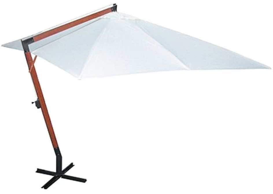 VidaXL Parasol déporté blanc 300 x 400 cm