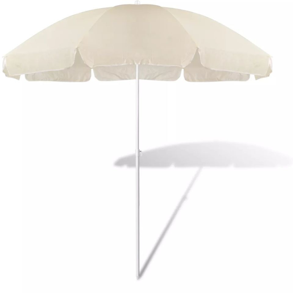VidaXL Parasol de plage 240 cm jaune sable