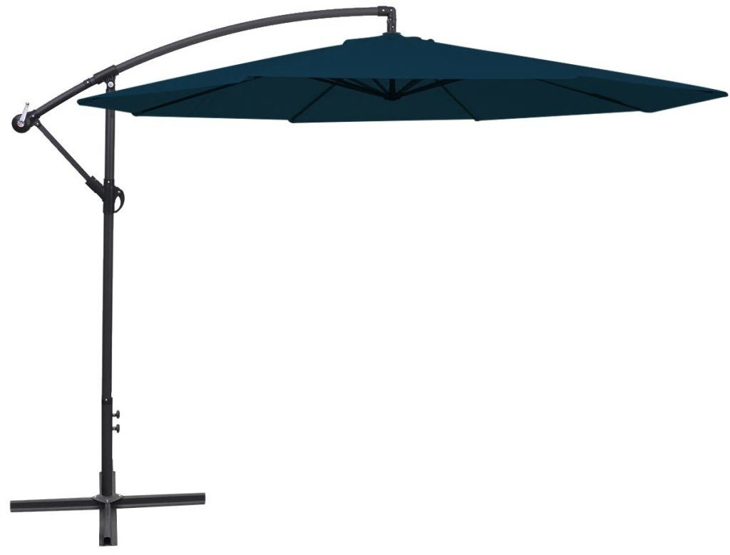 VidaXL Parasol en porte-à-faux 3,5 m bleu