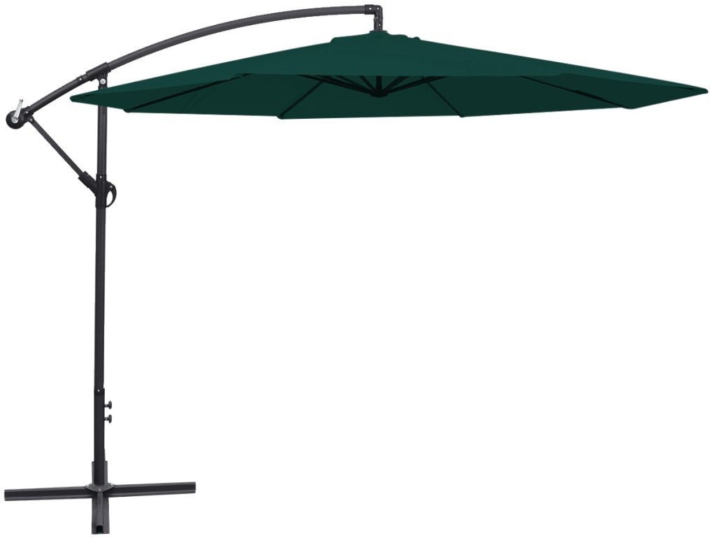 VidaXL Parasol en porte-à-faux 3,5 m vert