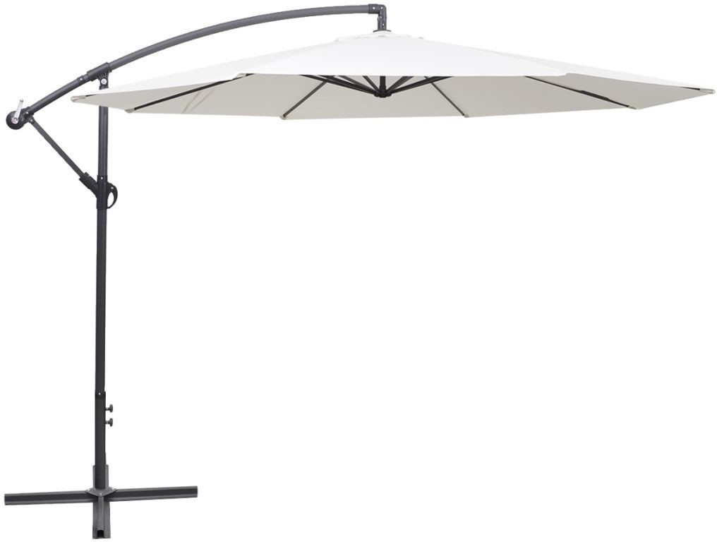 VidaXL Parasol en porte-à-faux 3,5 m blanc