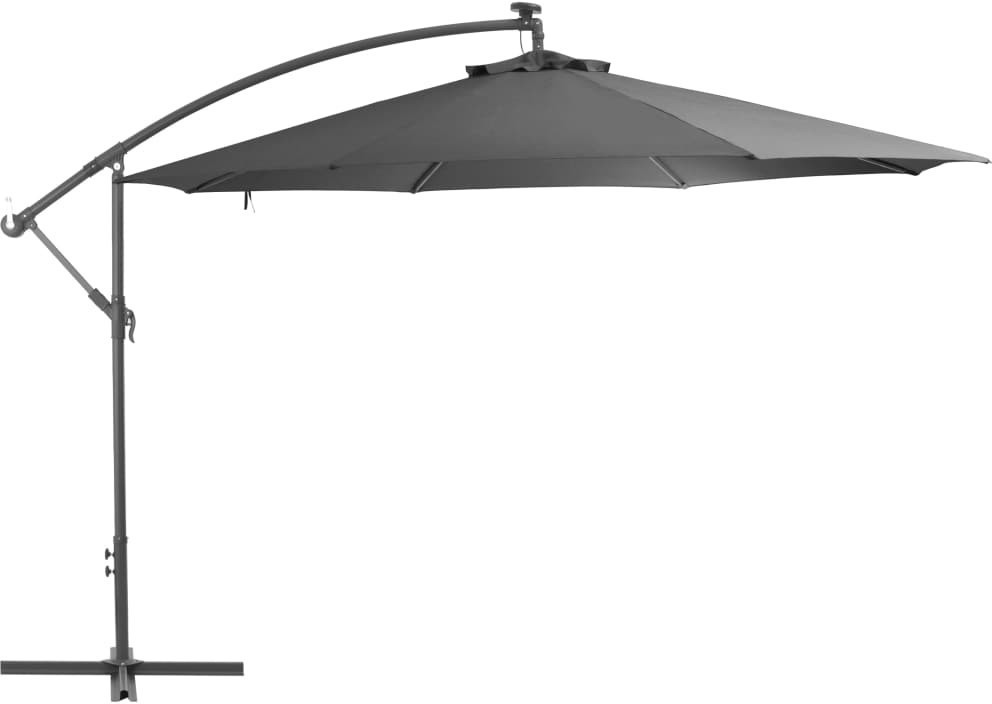 VidaXL Parasol en porte-à-faux 3,5 m anthracite