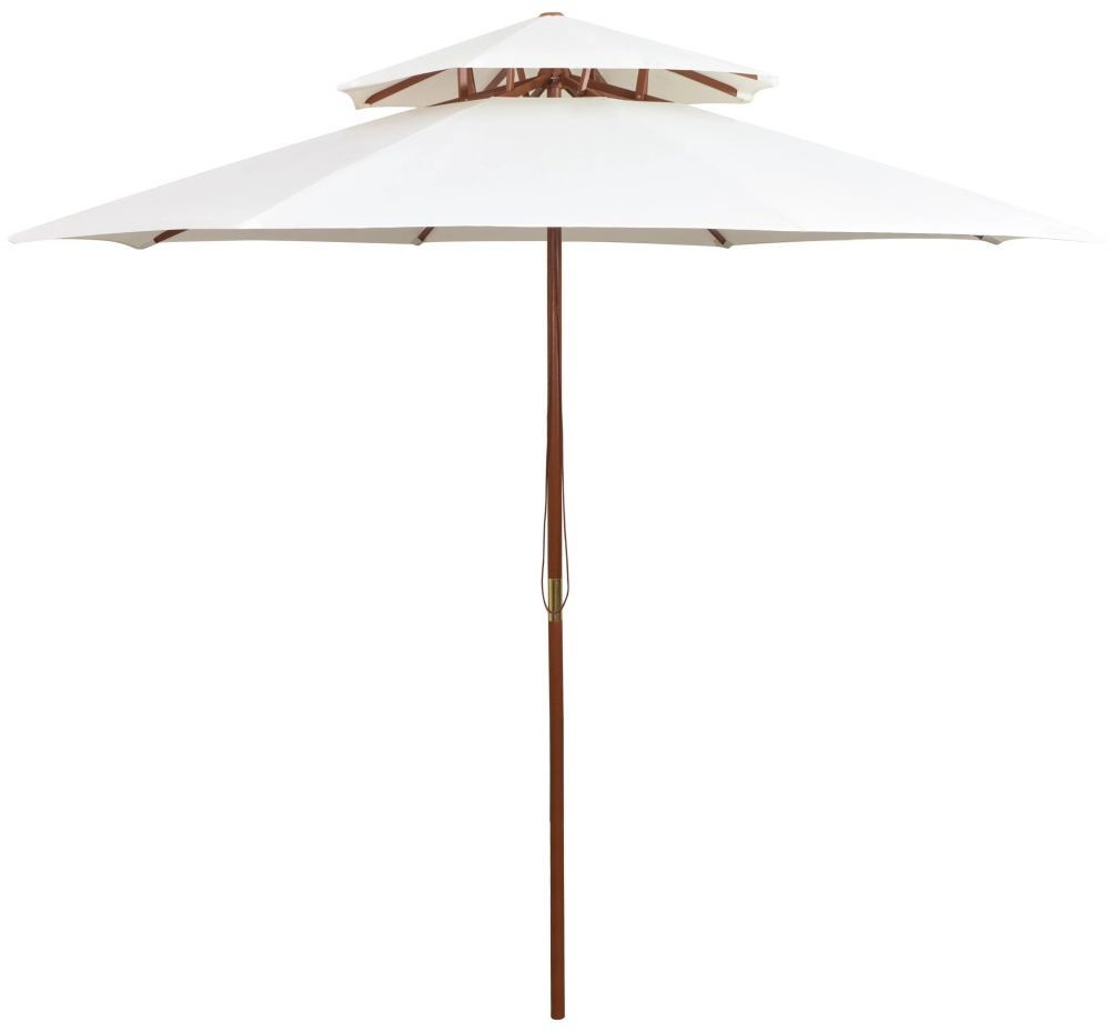 VidaXL Parasol bois double étage 270 x 270 cm