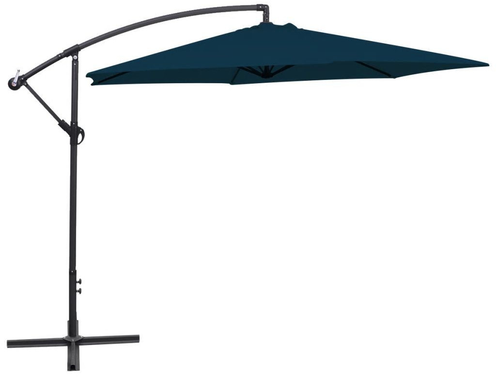 VidaXL Parasol en porte-à-faux 3 m bleu
