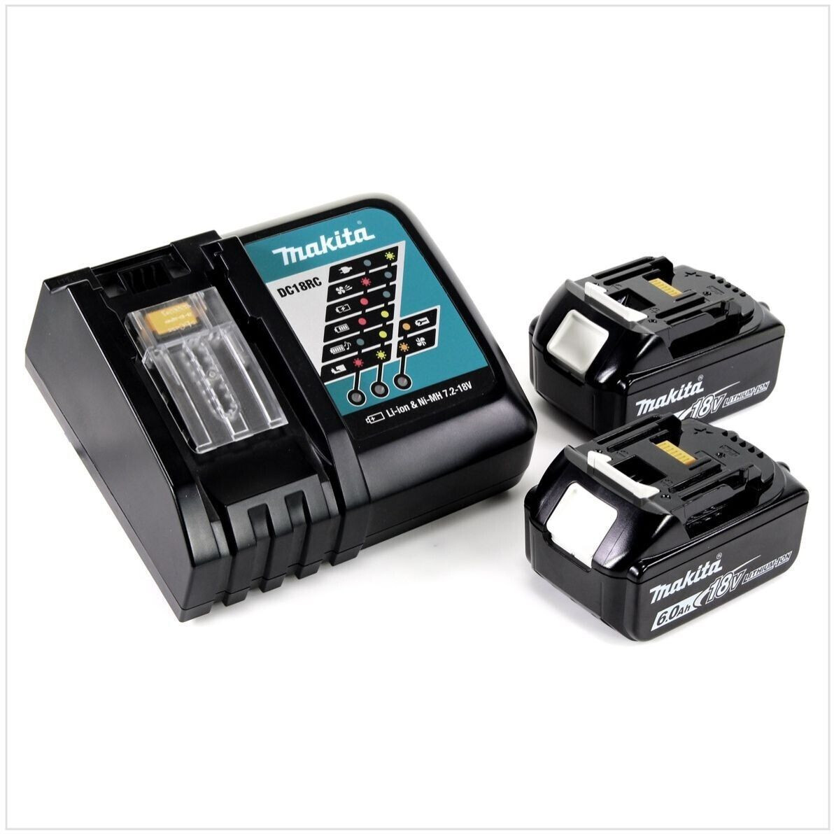 Makita Power Source Kit Li 18V (2x BL1860B + DC18RC)