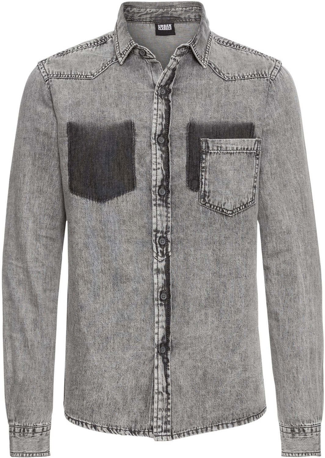 Urban Classics Denim Pocket Shirt grey wash (TB2086)
